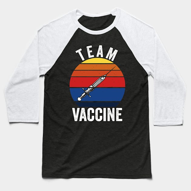 Team Vaccine 2021 Awarness gift Baseball T-Shirt by swissles